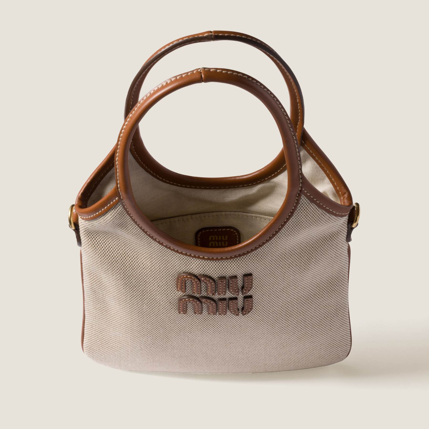 IVY キャンバスxレザー バッグ