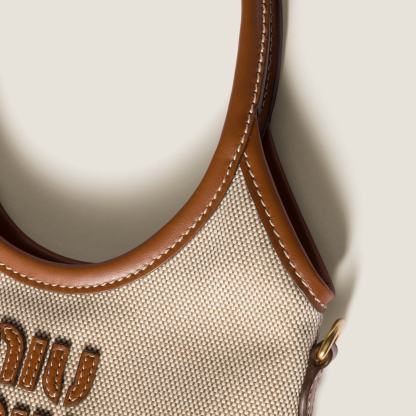 IVY キャンバスxレザー バッグ