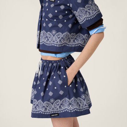 バンダナプリント ポプリン ミニスカート