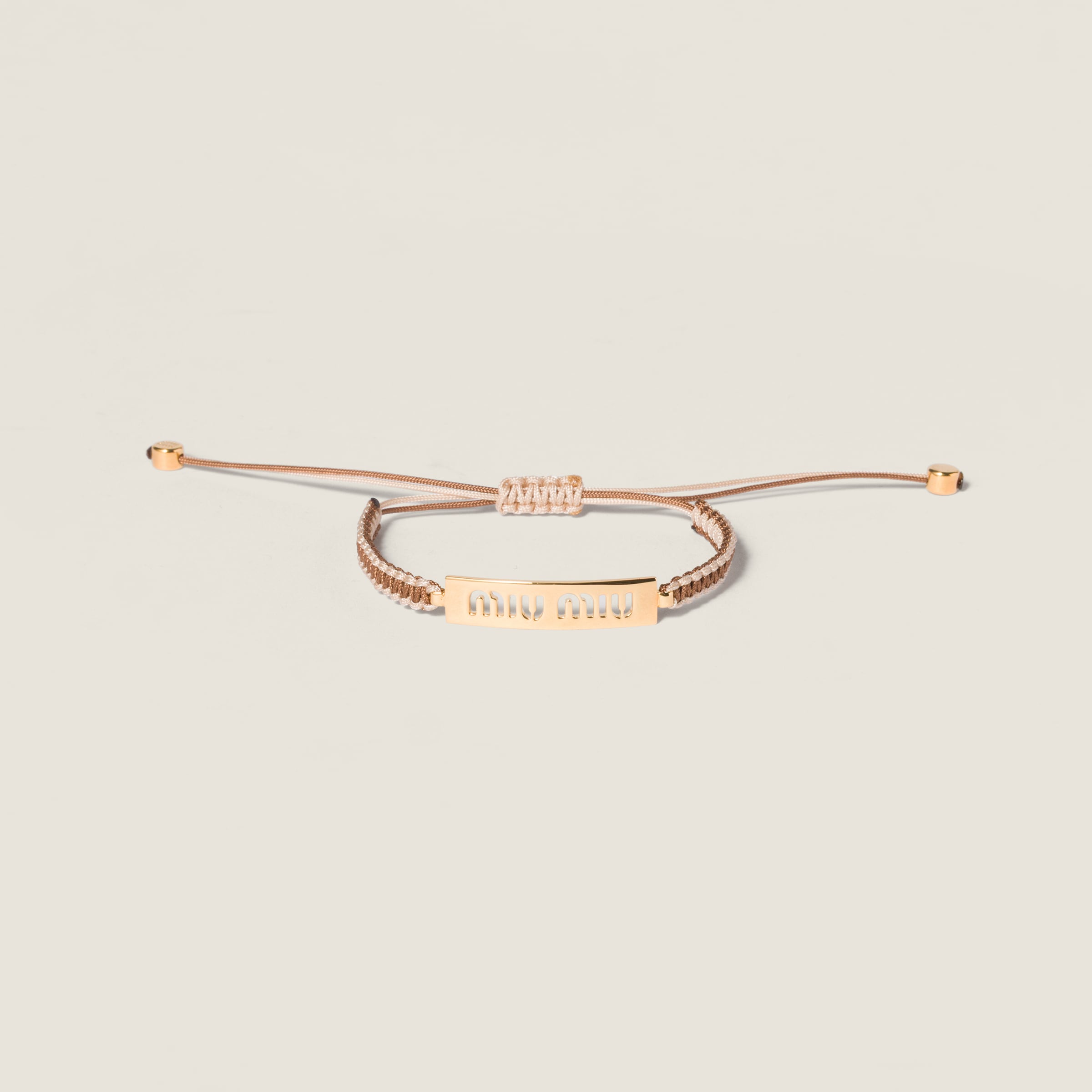 ミュウミュウ MIU MIU コットンxメタル ブレスレット
