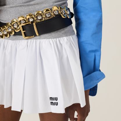 ポプリンとジャージー ミニスカート