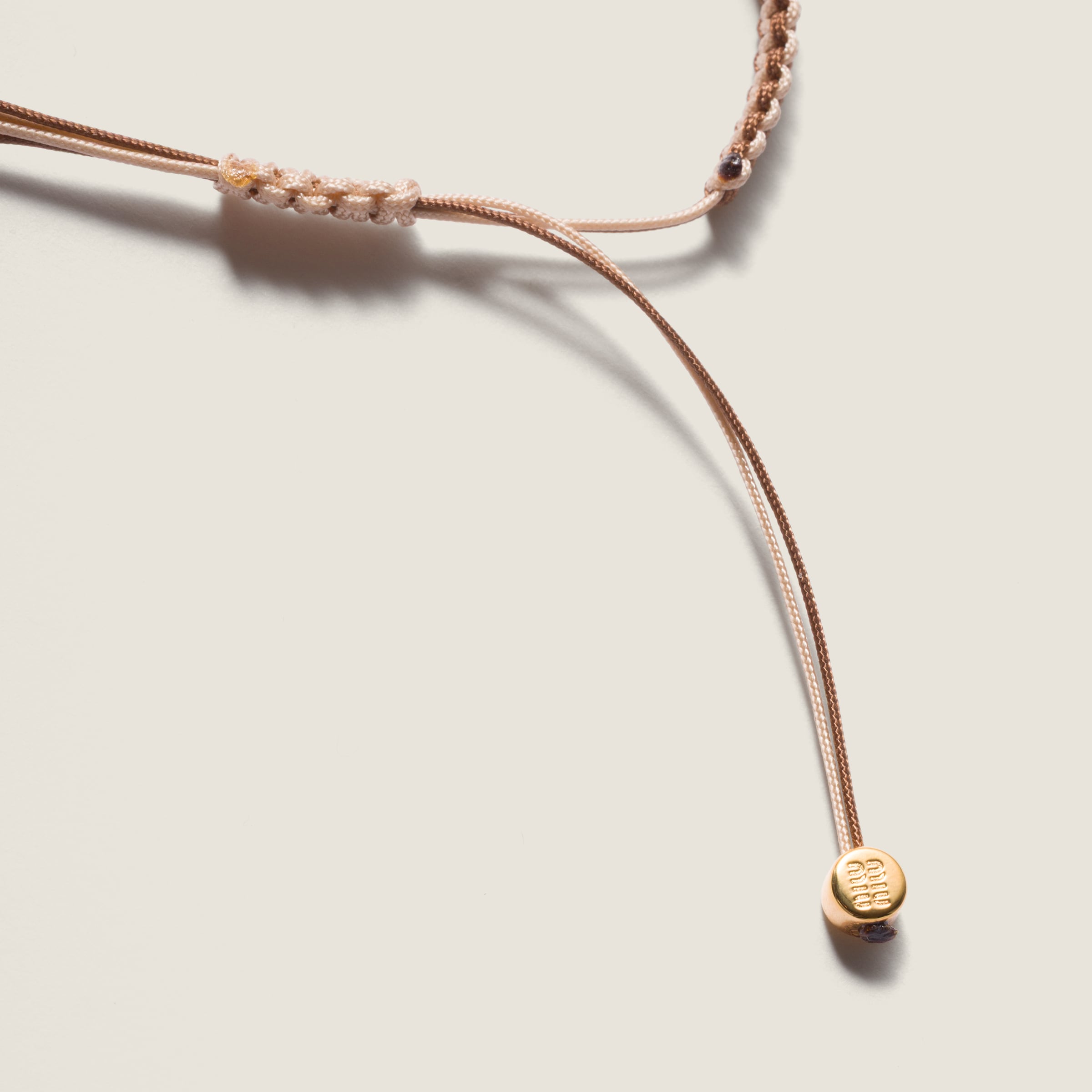 ミュウミュウ MIU MIU コットンxメタル ブレスレット