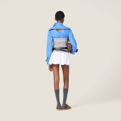 ポプリンとジャージー ミニスカート