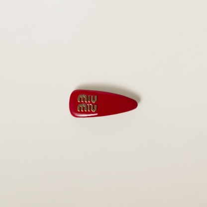 パテントレザー ヘアクリップ