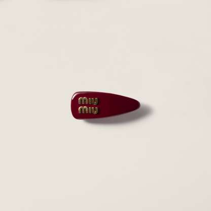 パテントレザー ヘアクリップ