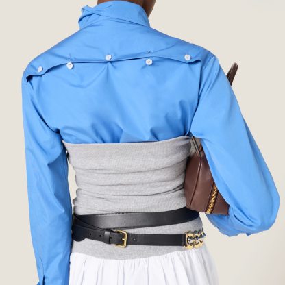 ポプリンとジャージー ミニスカート