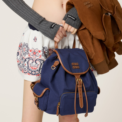 キャンバスxレザー バックパック  サイズ：30cm×25cm×12.5cm