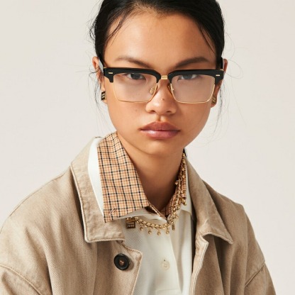 ミュウミュウ MIU MIU メタルx人工パール ネックレス【ゴールド 】