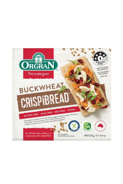 Orgran Gluten Free Toasted Buckwheat Crispibread 125g