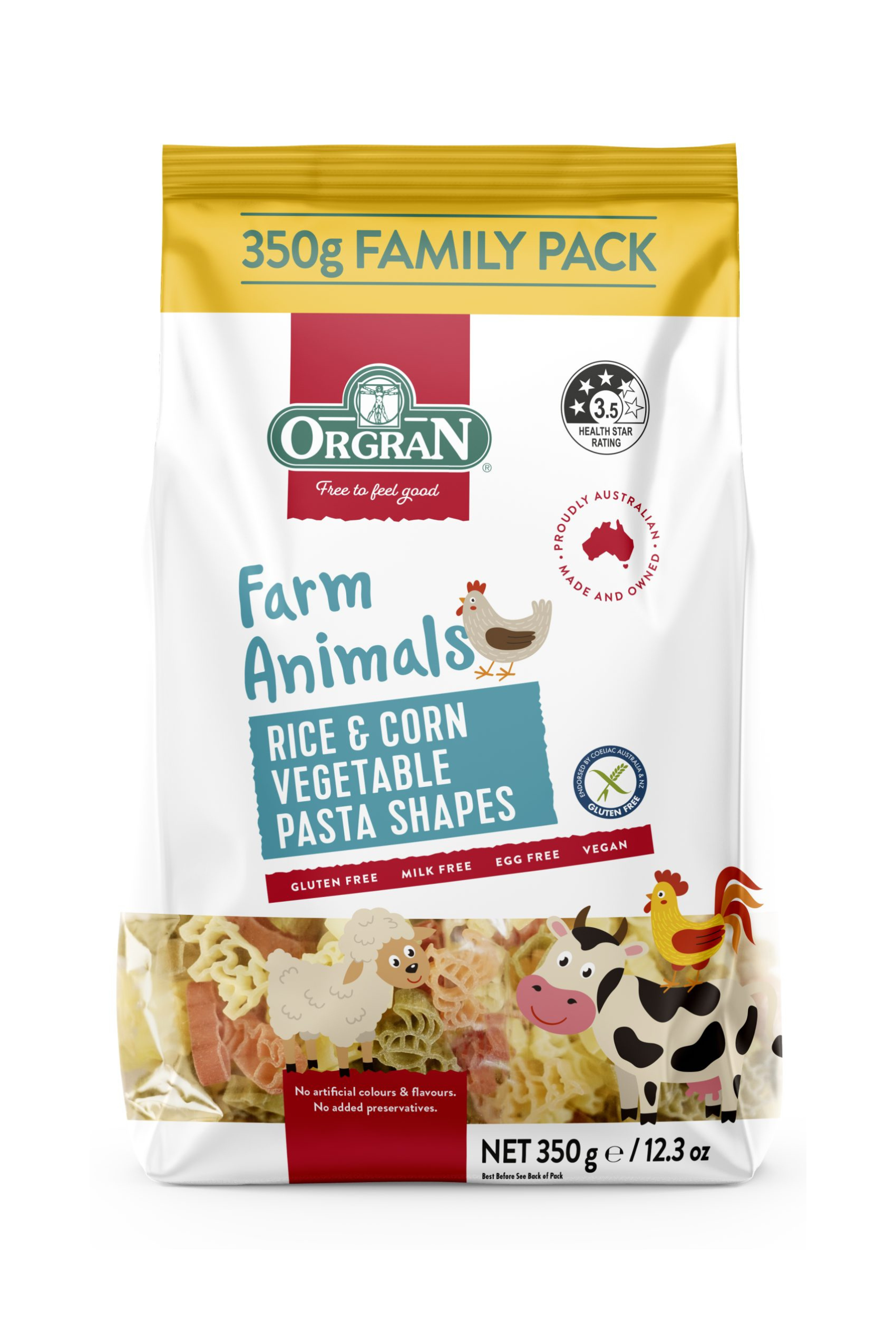 Orgran Gluten Free Farm Animals Pasta 350g