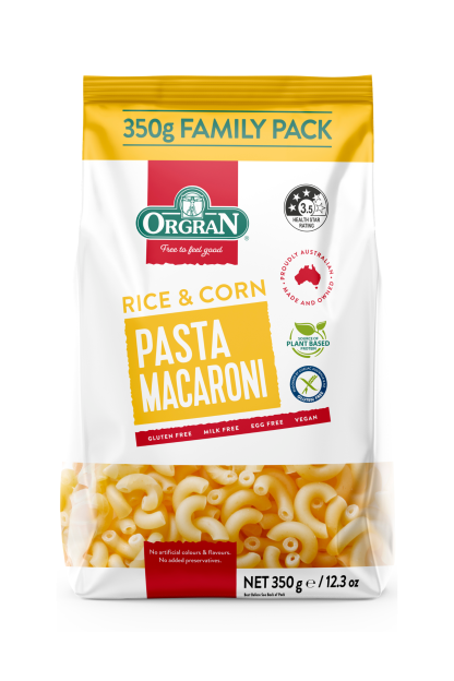Orgran Gluten Free Rice & Corn Macaroni 350g