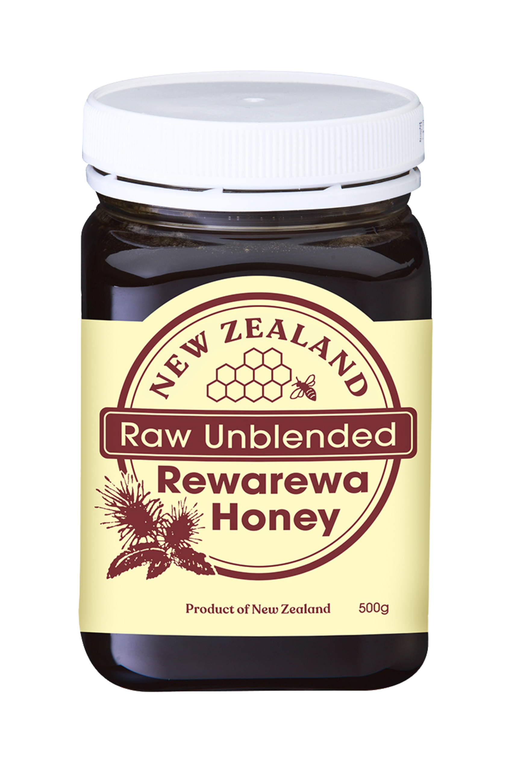 New Zealand Raw Unblended Rewarewa Honey 500g