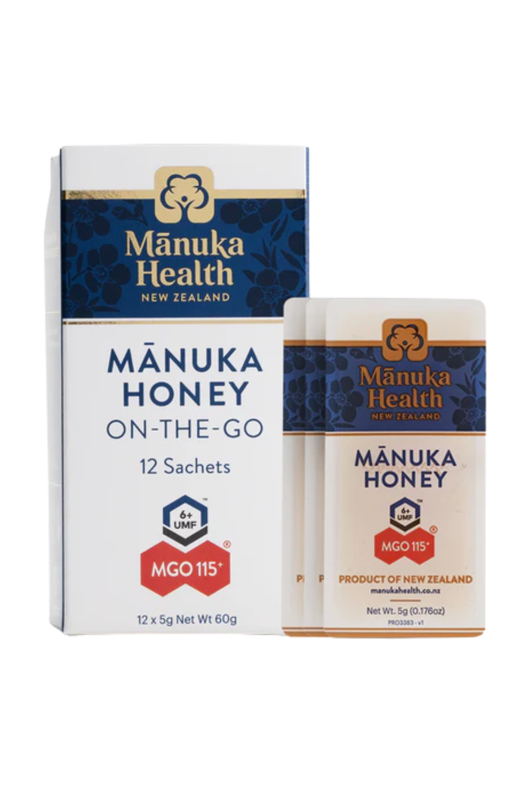 Manuka Health Manuka Honey MGO™ 115+ (UMF 6+) 5g Snap Pack X 12’s