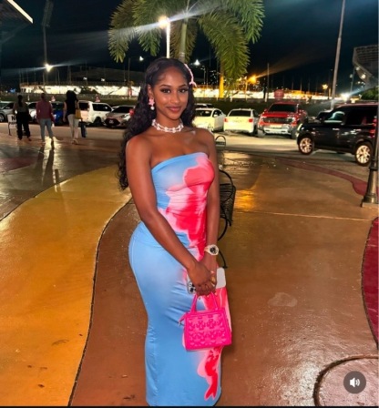 Ladies' white strapless dress