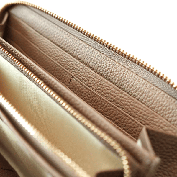 NO SIGN  ラウンドジップウォレット［ベージュ］