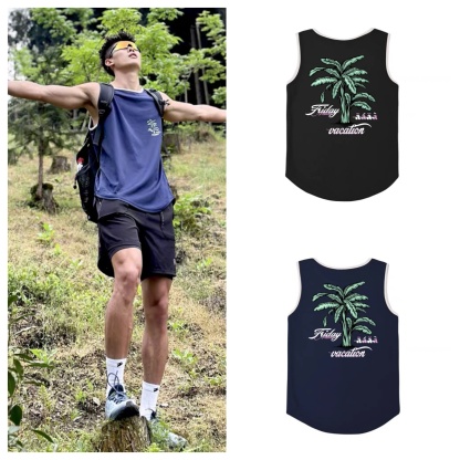 AT 美式背心 禁止蕉綠logo 寬鬆速乾 籃球無袖背心