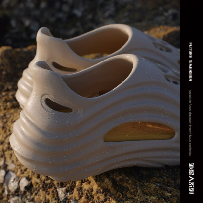 「外星人」外穿拖鞋 洞洞鞋 防滑增高6CM 沙灘鞋 柔軟百搭｜建議都拍大一個尺碼