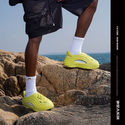 「外星人」外穿拖鞋 洞洞鞋 防滑增高6CM 沙灘鞋 柔軟百搭｜建議都拍大一個尺碼