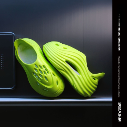 「外星人」外穿拖鞋 洞洞鞋 防滑增高6CM 沙灘鞋 柔軟百搭｜建議都拍大一個尺碼