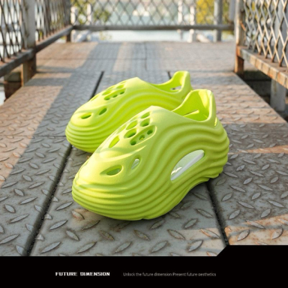 「外星人」外穿拖鞋 洞洞鞋 防滑增高6CM 沙灘鞋 柔軟百搭｜建議都拍大一個尺碼