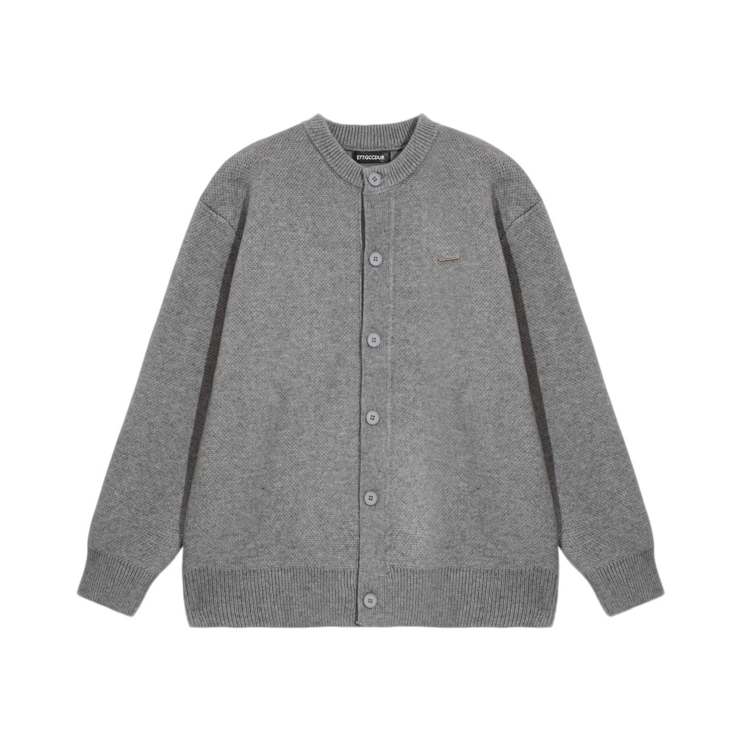 YS 男士毛衣外套 粗針織開衫 棒球領口 休閒慵懶風