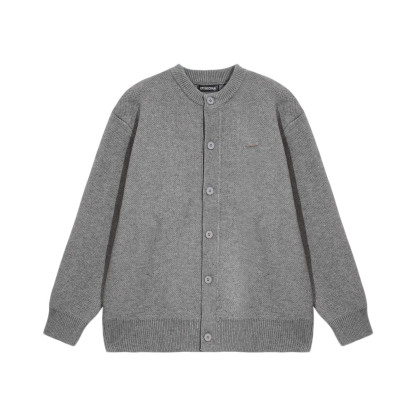 YS 男士毛衣外套 粗針織開衫 棒球領口 休閒慵懶風