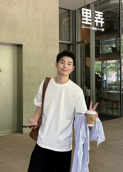 基礎款-重磅圓領T恤 純色純棉 不起球不變形 基礎百搭款