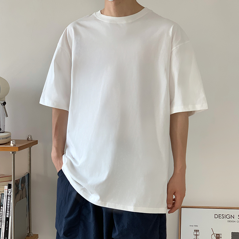 基礎款-重磅圓領T恤 純色純棉 不起球不變形 基礎百搭款