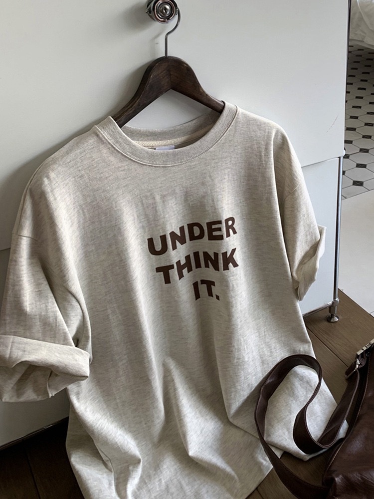 AS 韓版字母TEE 「沈思者」 寬鬆落肩｜休閒百搭