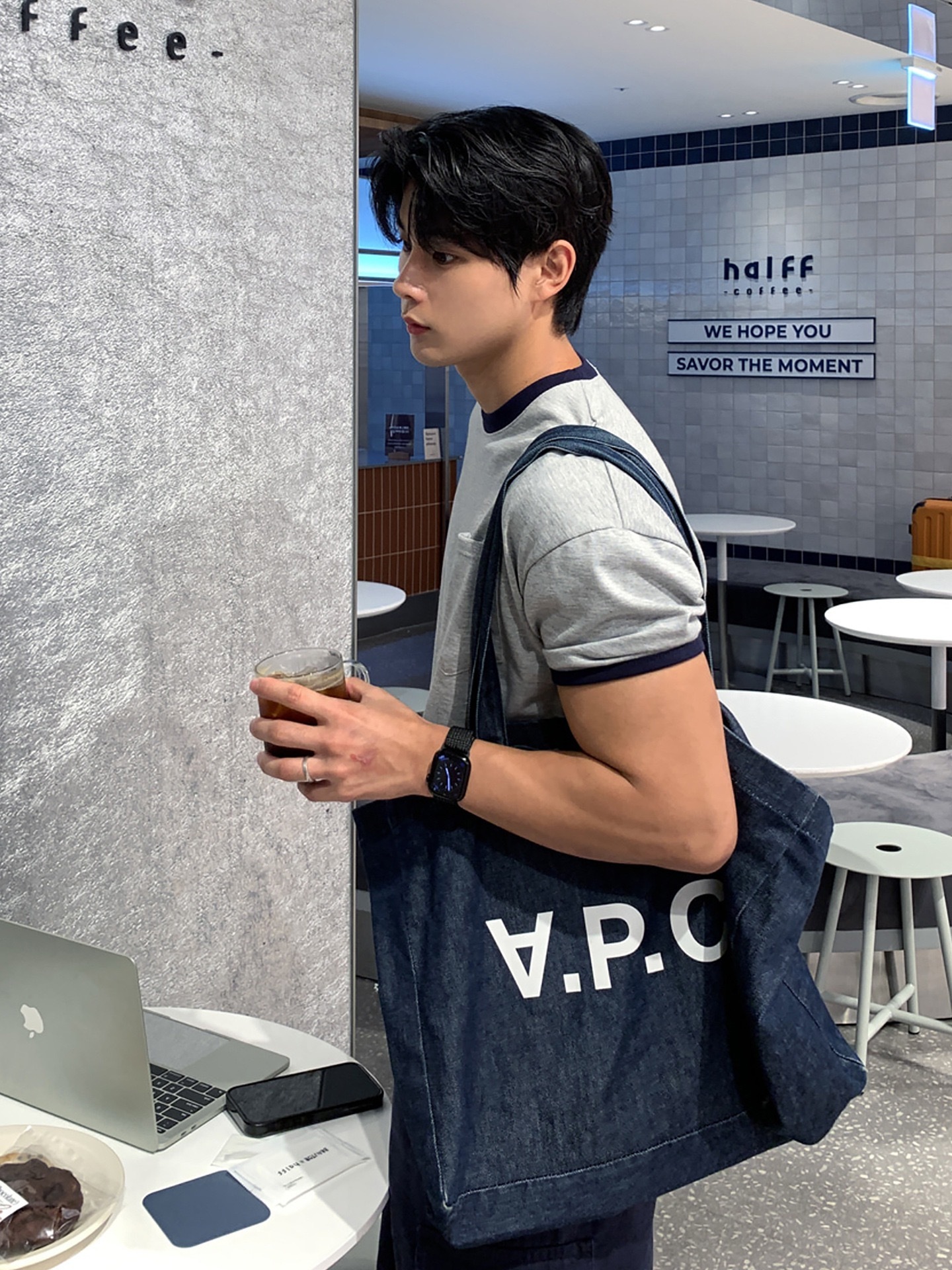 AS 韓版慵懶TEE 簡約拼色 圓領設計｜純棉親膚