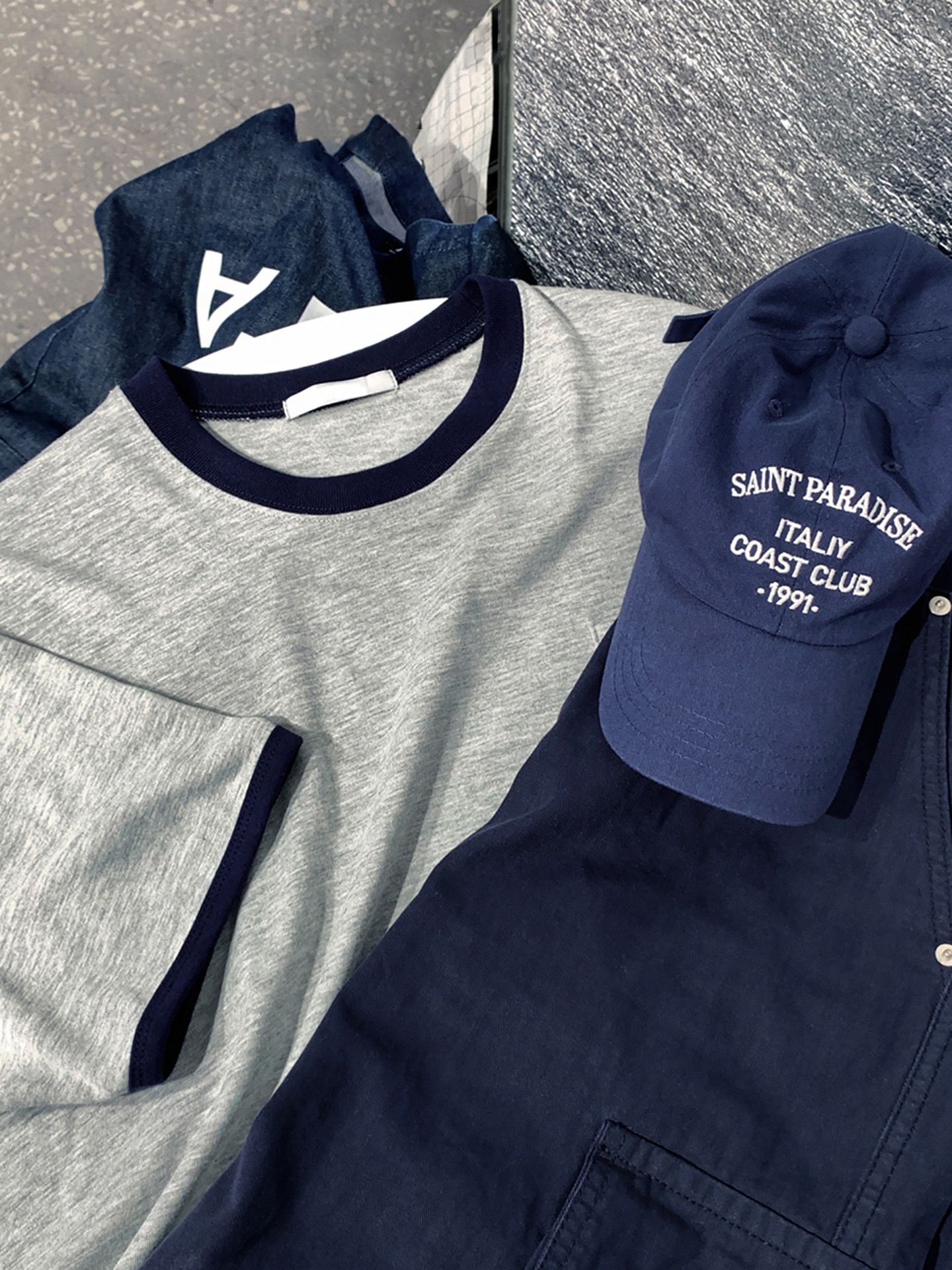 AS 韓版慵懶TEE 簡約拼色 圓領設計｜純棉親膚