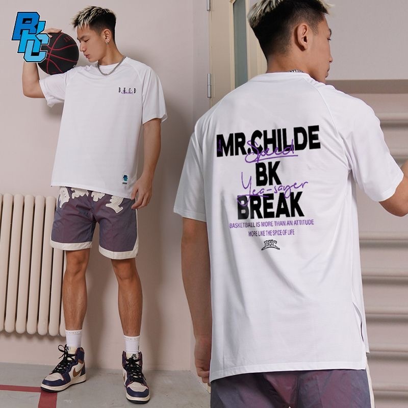 BKI 美式T恤 「MR.CHILDE」 透氣網眼 投籃服 訓練服 寬鬆舒適 印花LOGO