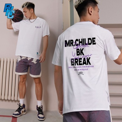 BKI 美式T恤  「MR.CHILDE」 透氣網眼 投籃服 訓練服 寬鬆舒適 印花LOGO