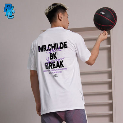BKI 美式T恤  「MR.CHILDE」 透氣網眼 投籃服 訓練服 寬鬆舒適 印花LOGO