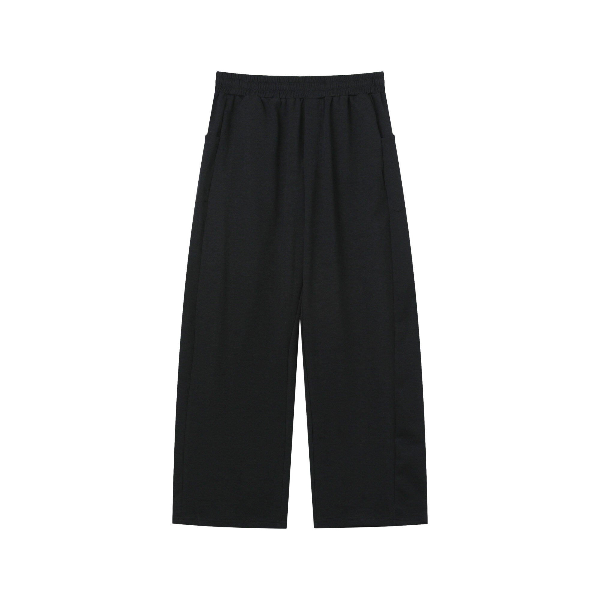 韓版休閒套裝 亨利領 短袖上衣+鬆緊腰休閒長褲｜寬鬆舒適