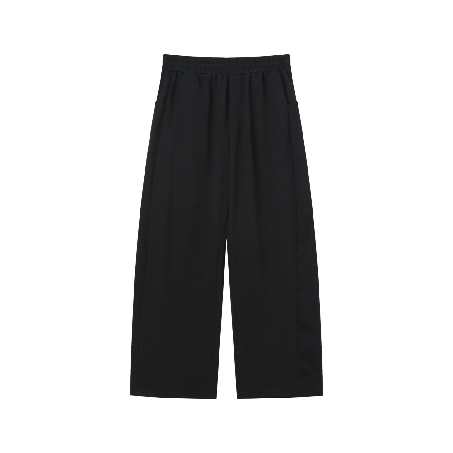 韓版休閒套裝 亨利領 短袖上衣+鬆緊腰休閒長褲｜寬鬆舒適