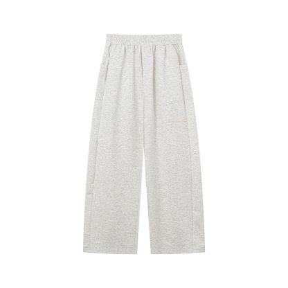 韓版休閒套裝 亨利領 短袖上衣+鬆緊腰休閒長褲｜寬鬆舒適