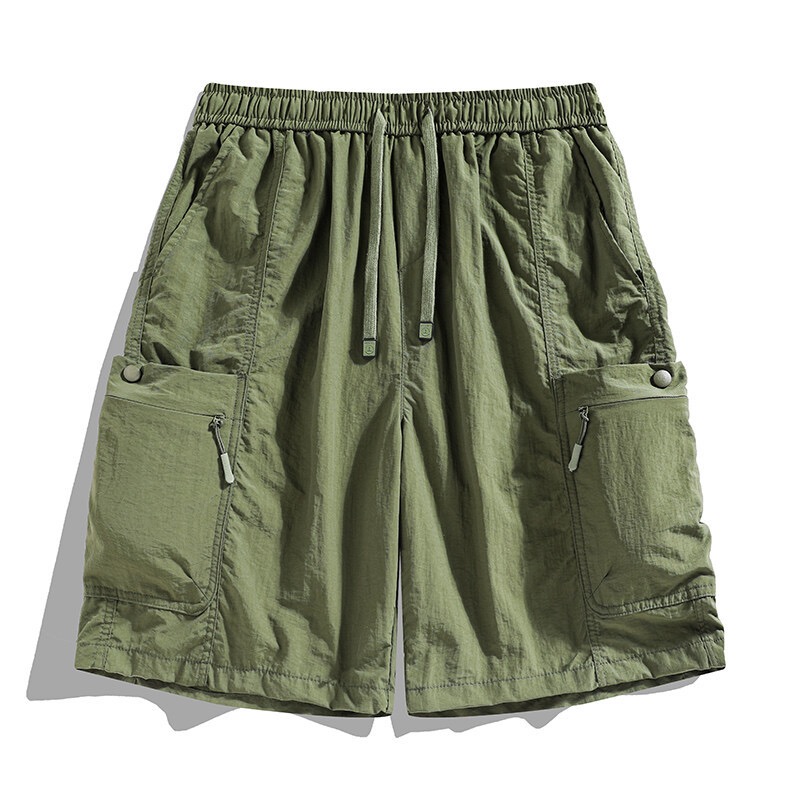 HTA 美式重磅工裝短褲 四分褲 機械風 休閒百搭 防水 寬鬆透氣