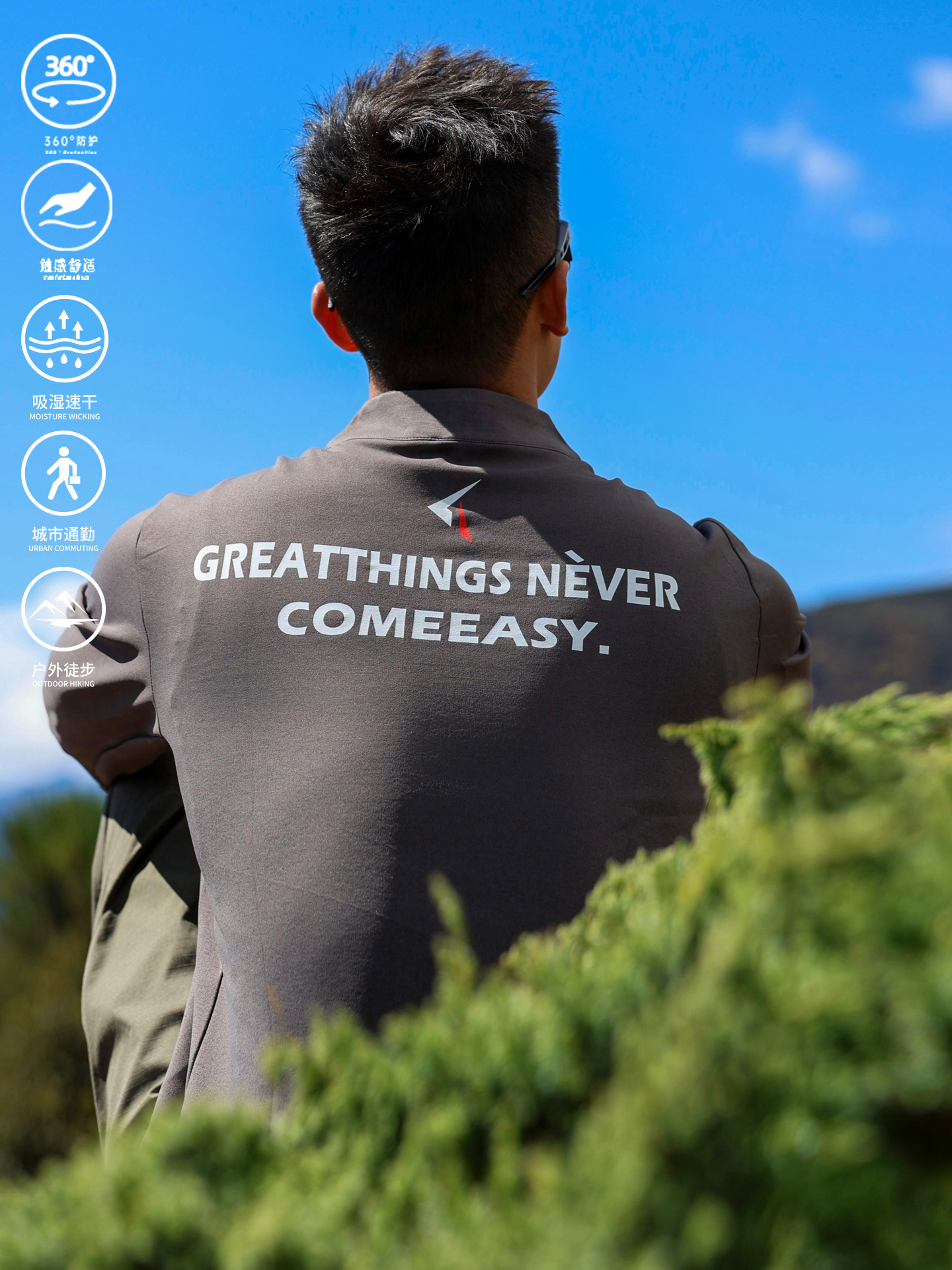 AT 重磅美式半拉鍊運動長袖 親膚速乾 運動服 