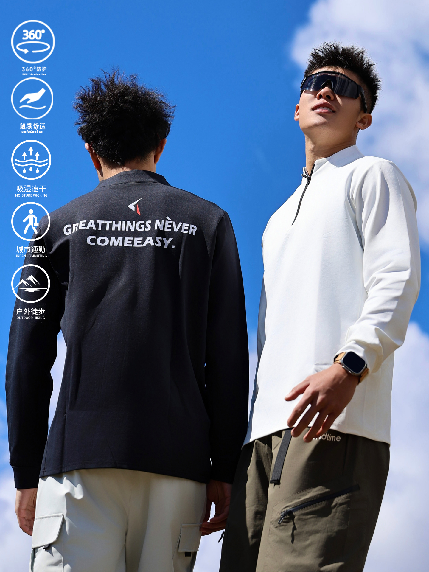 AT 重磅美式半拉鍊運動長袖 親膚速乾 運動服 