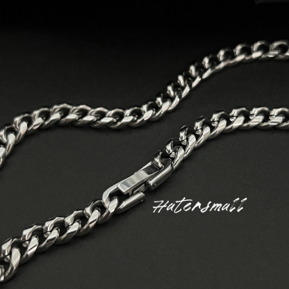 AKK 古巴鈦鋼項鍊 寬6mm 簡約百搭重磅｜禮盒裝