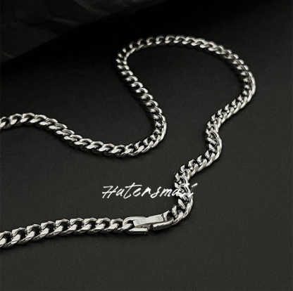 AKK 古巴鈦鋼項鍊 寬6mm 簡約百搭重磅｜禮盒裝