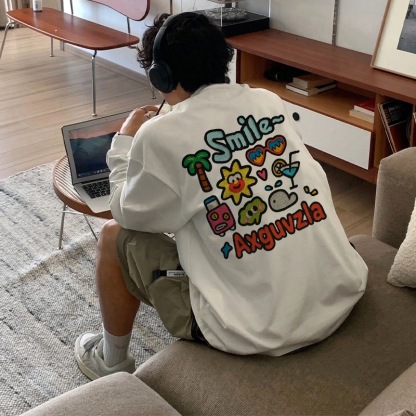 美式潮流 卡通印花 圓領TEE 純棉親膚 重磅260G 寬鬆版型