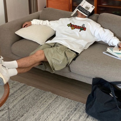 美式潮流 卡通印花 圓領TEE 純棉親膚 重磅260G 寬鬆版型