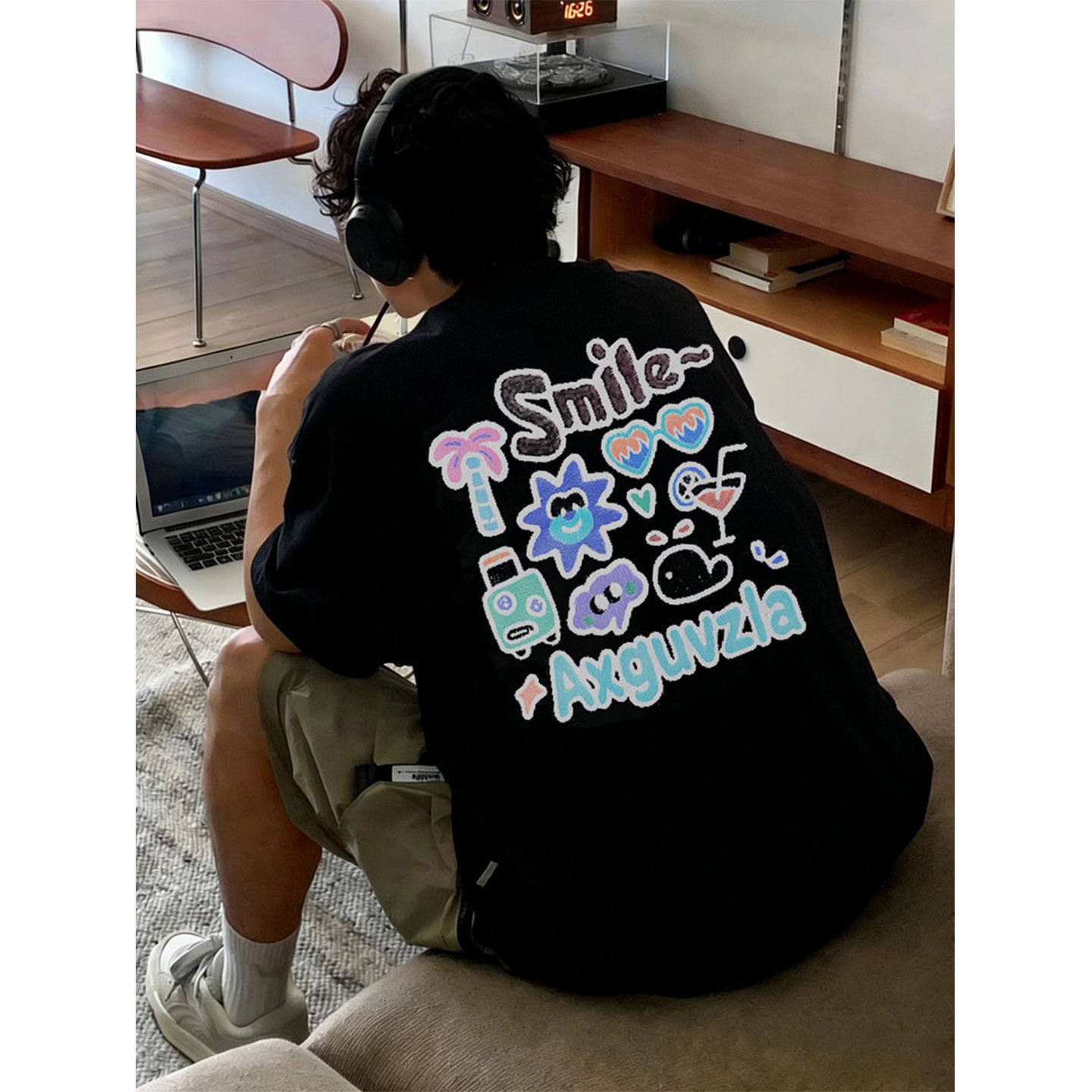 美式潮流 卡通印花 圓領TEE 純棉親膚 重磅260G 寬鬆版型