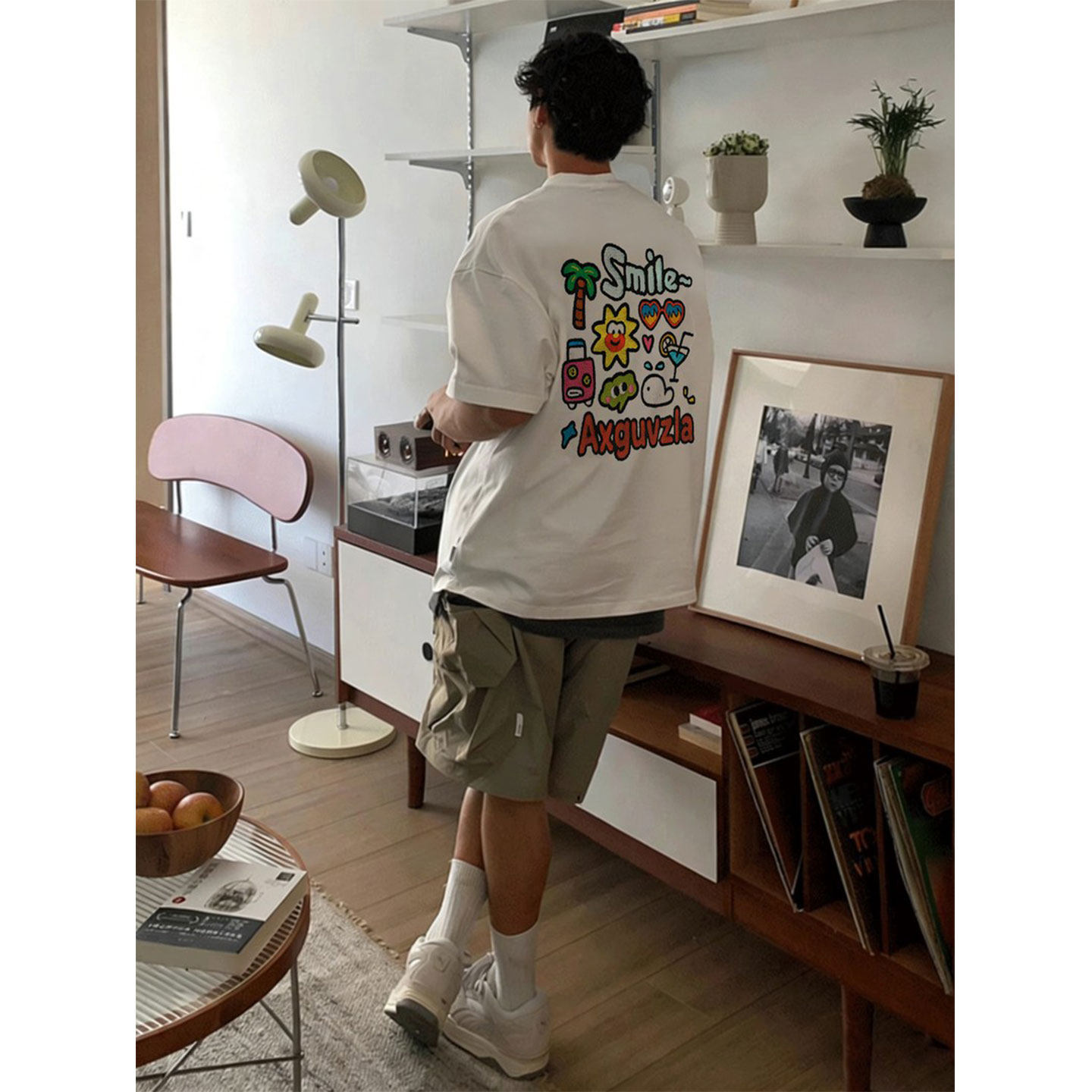 美式潮流 卡通印花 圓領TEE 純棉親膚 重磅260G 寬鬆版型