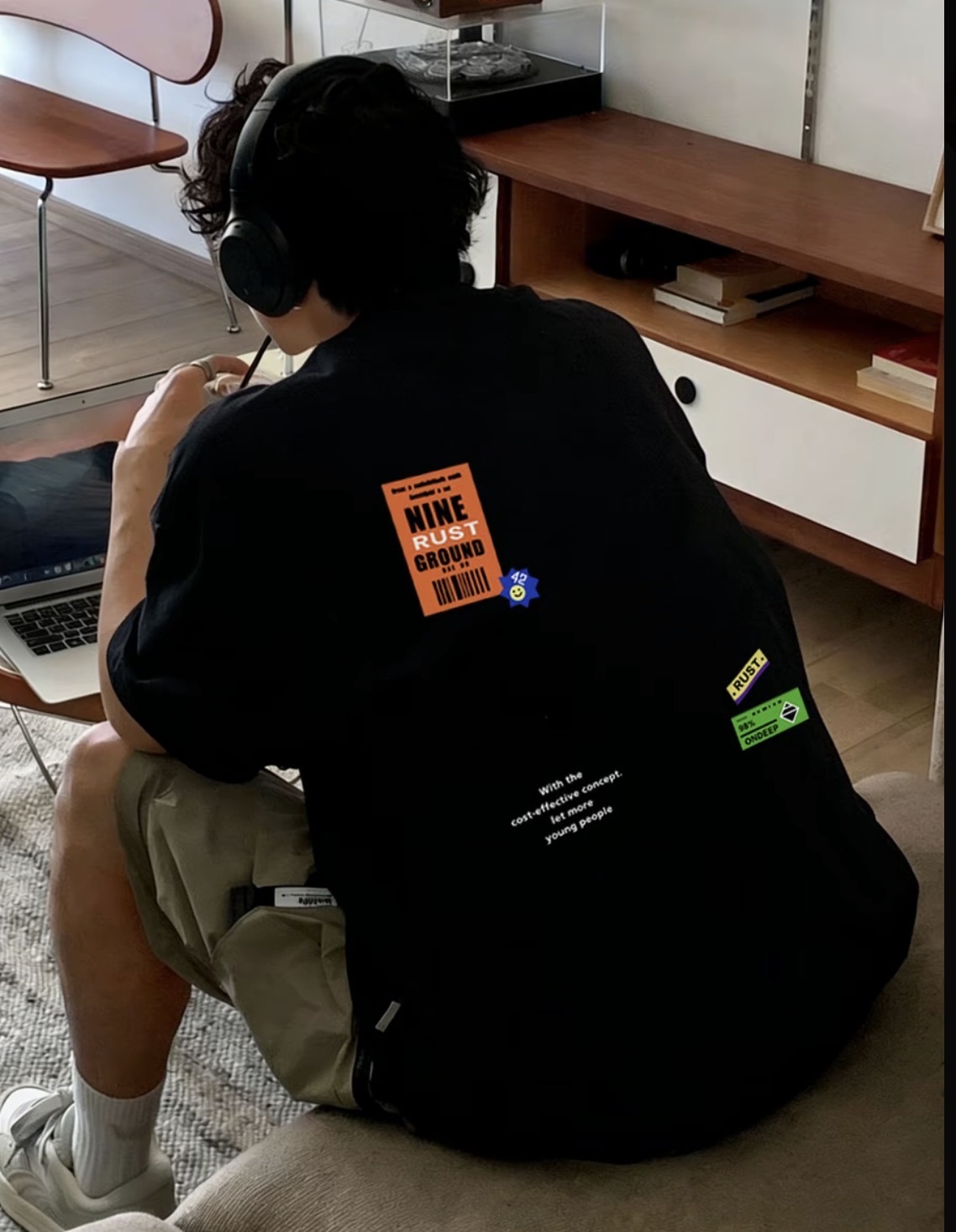 美式潮流 hiphop風 圓領TEE 純棉親膚 重磅260G 寬鬆版型