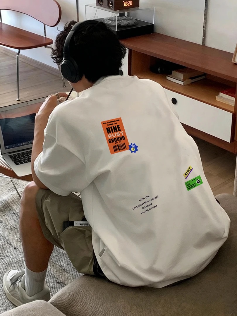 美式潮流 hiphop風 圓領TEE 純棉親膚 重磅260G 寬鬆版型