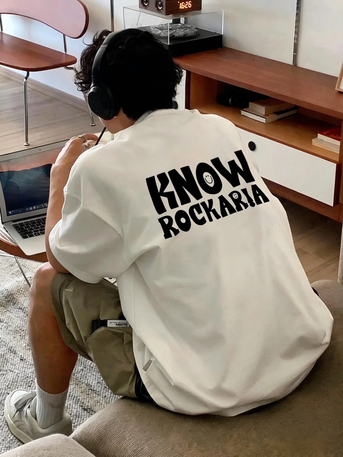 美式潮流 RockMan 圓領TEE 純棉親膚 重磅260G 寬鬆版型