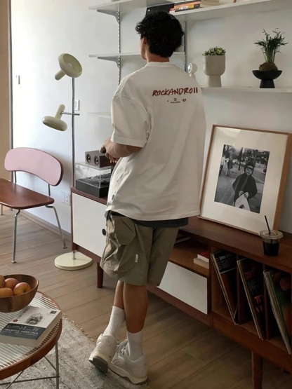 美式潮流「RR」圓領TEE 純棉親膚 重磅260G 寬鬆版型